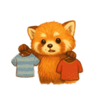 レッサーパンダのなちゃんもくん(秋ver)（個別スタンプ：14）