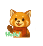 レッサーパンダのなちゃんもくん(秋ver)（個別スタンプ：19）