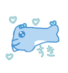 青イルカ（夏）（個別スタンプ：5）