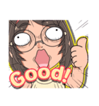 おもしろ顔ガールズ（個別スタンプ：12）