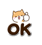 ちびシバ☆ぷっくり文字（個別スタンプ：11）