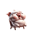 ピンクぶたは仕事したくない（個別スタンプ：5）