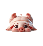 ピンクぶたは仕事したくない（個別スタンプ：12）