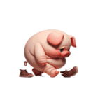 ピンクぶたは仕事したくない（個別スタンプ：14）