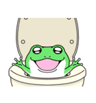 デカ動く 飲まれかけガエル silent（個別スタンプ：17）