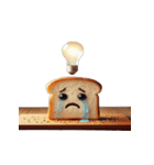超かわいい泣き顔トーストの日常（個別スタンプ：11）