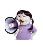 三つ編みの可愛い白猫 (NT)（個別スタンプ：10）