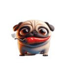 パグの爆萌日常（個別スタンプ：1）