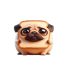 パグの爆萌日常（個別スタンプ：4）