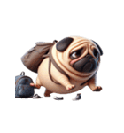 パグの爆萌日常（個別スタンプ：17）