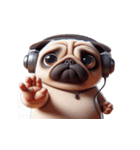 パグの爆萌日常（個別スタンプ：25）