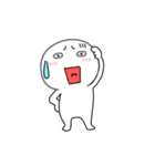 【動く】丸くて白いヤツ65（個別スタンプ：12）