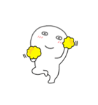 【動く】丸くて白いヤツ65（個別スタンプ：13）