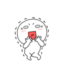 【動く】丸くて白いヤツ65（個別スタンプ：20）