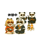 ユニークひげキャラ『ワクワク祭りVer.』（個別スタンプ：6）