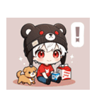 箱と白クマ帽子の男の子スタンプ（個別スタンプ：29）