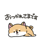 とけてる犬の柴犬(赤)（個別スタンプ：5）