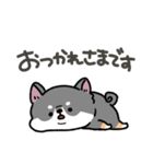 とけてる犬の柴犬(黒)（個別スタンプ：5）