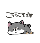 とけてる犬の柴犬(黒)（個別スタンプ：14）