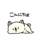 とけてる犬の柴犬(白)（個別スタンプ：2）