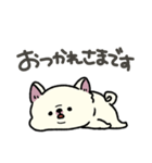 とけてる犬の柴犬(白)（個別スタンプ：5）