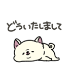 とけてる犬の柴犬(白)（個別スタンプ：13）
