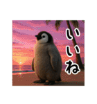 残暑のコウテイペンギン（個別スタンプ：1）