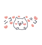 日常♡手書きのゆるっとした白いネコ（個別スタンプ：26）