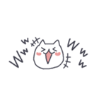 日常♡手書きのゆるっとした白いネコ（個別スタンプ：27）
