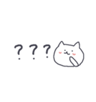 日常♡手書きのゆるっとした白いネコ（個別スタンプ：30）