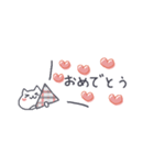 日常♡手書きのゆるっとした白いネコ（個別スタンプ：31）