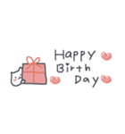 日常♡手書きのゆるっとした白いネコ（個別スタンプ：32）