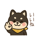 黒柴きいろバンダナと秋の日常（個別スタンプ：18）