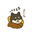 黒柴きいろバンダナと秋の日常（個別スタンプ：22）