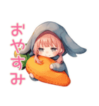 かまって♡たれ耳うさぎパーカーの女の子（個別スタンプ：20）