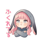 かまって♡たれ耳うさぎパーカーの女の子（個別スタンプ：32）