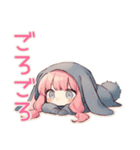 かまって♡たれ耳うさぎパーカーの女の子（個別スタンプ：33）
