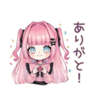 姫カットの地雷ちゃん♡恋人返信（個別スタンプ：32）