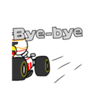 動く！ F1レーサー マシン ドライバー 車（個別スタンプ：3）