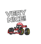 動く！ F1レーサー マシン ドライバー 車（個別スタンプ：5）