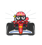 動く！ F1レーサー マシン ドライバー 車（個別スタンプ：18）