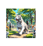 ホワイトタイガーの新日常8（個別スタンプ：16）