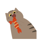 ねこですから。（キジトラ）（個別スタンプ：32）