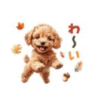 トイプードルの秋（個別スタンプ：12）