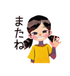 子ども（女の子）の秋★家族の日（個別スタンプ：3）