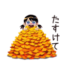 子ども（女の子）の秋★家族の日（個別スタンプ：37）