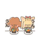 動く！♡お寿司大好き♡トイプーとヨーキー（個別スタンプ：15）
