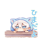 白猫耳パーカーくんの秋（個別スタンプ：22）