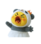 パンダの衣装を着た退屈なアヒル (NT)（個別スタンプ：36）