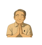 あの宮☆崎アニメ風オジさんのラブリー画像（個別スタンプ：11）